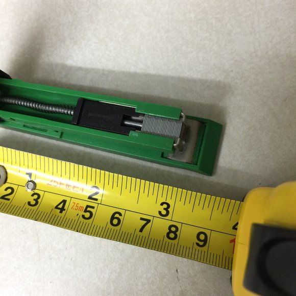 Vintage Titch Stapler Tiny Mini Small Green Black Plastic Germany 3 1/2" - Picture 9 of 9